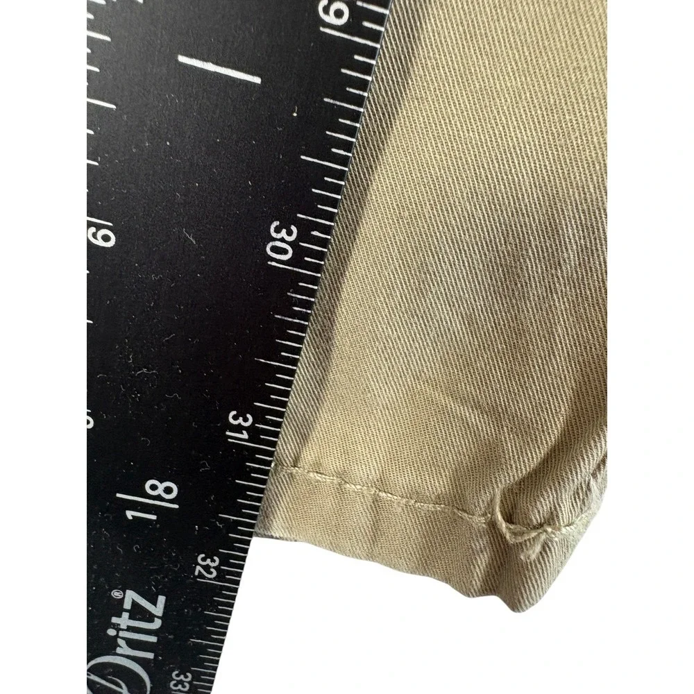 BKE Casuals Tyler Straight Pants Men 36R Khaki Cotton Rugged Workwear Flat Front